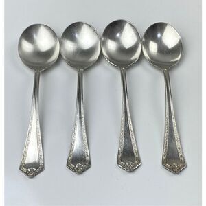 Antique Wm Rogers & Son AA SilverPlate Hamden Pat. Dec. 28 1915 Spoon Lot of 4 E